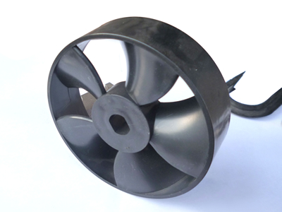 Electrical cooling fan injection molded parts